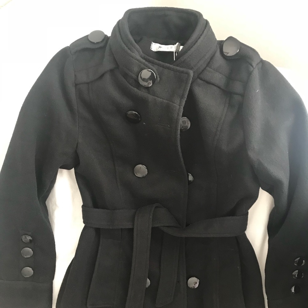 Black military/pea coat